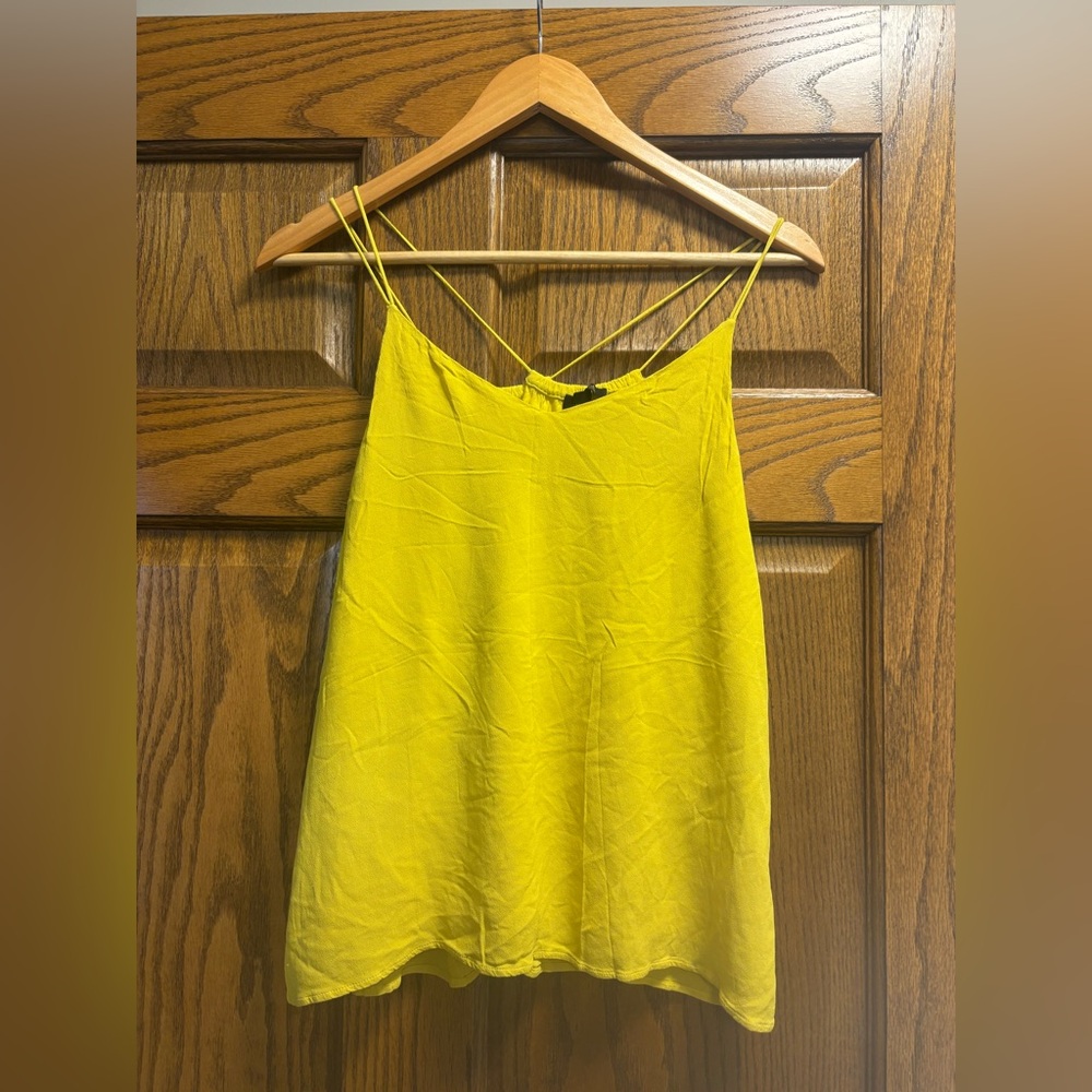 Massimo Dutti mustard Yellow Camisole Top size medium